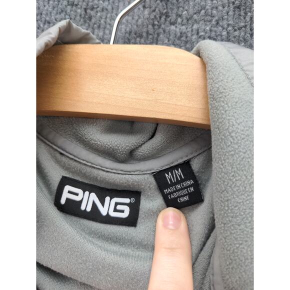 Mens Ping 1/4 Zip Golf Shirt Size M Gray Embroidered Endocyte - Picture 8 of 11